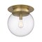 Z-Lite Calhoun Flush Mount, 1-Light, 13 In.W x 14 In.H, Heritage Brass/Clear Seedy 7506F13-HBR - alternate 6